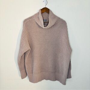 Aerie Chunky Knit Cowl Neck Sweater – Women’s‎ Size Small Neutral Taupe